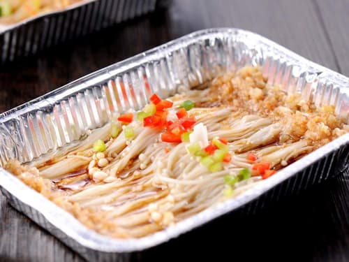靖西锡纸烤金针菇